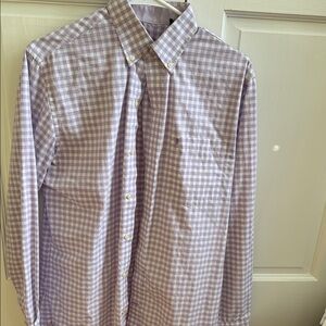 Izod Lavender Checkered Button Down Shirt